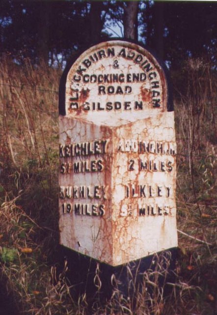 Old Milestone by the A6034, Bolton Road, Cringles