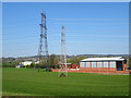 Pylons and works, Altham Bridge