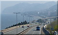 The A55 North Wales Expressway at Penmaenmawr