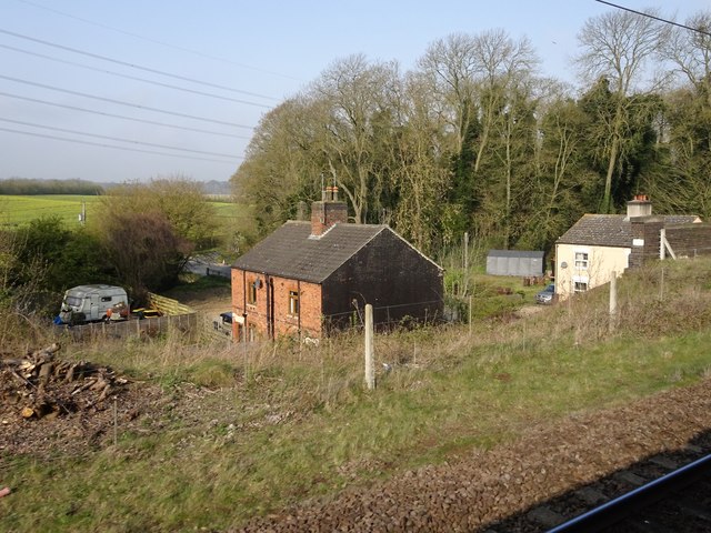 View from a Doncaster-Peterborough train - Highdike Cottages