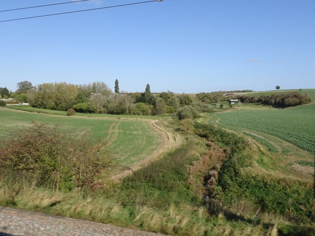 View from a Doncaster-Peterborough train - The West Glen river