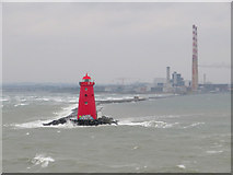 O2333 : Poolbeg lighthouse and Power Station by Gareth James