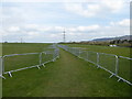 Path with temporary fencing near Wendover