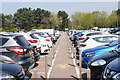 Path through a car park