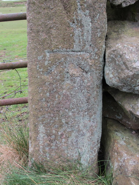 Bench mark on gatepost in Littondale