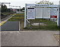 SU4866 : Information boards on Newbury Racecourse Station platform 2 by Jaggery