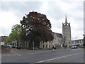 Looking across St Nicholas Way towards Trinity Church