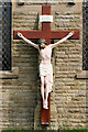 SD3728 : Saltcotes Cemetery Chapel (Crucifix) by David Dixon