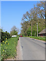 Road at Burnhill Green in Staffordshire