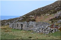 NM4268 : Cottage ruins near Portuairk by Jim Barton