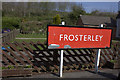 Frosterley station name board