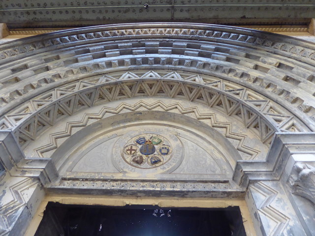 Ornate arch in the old engine house at Crossness