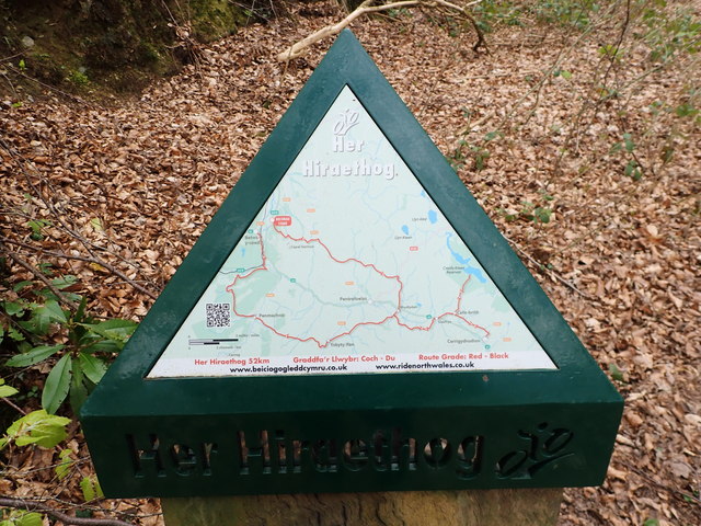 Sign at the start of Her Hiraethog