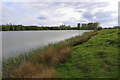 SP8763 : Gravel lake near the Nene by Philip Jeffrey