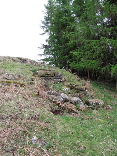 Ruined lime kiln above Cringle Ing