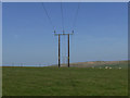 Power lines across the moor