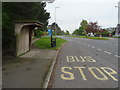 Bus stop and shelter on Liverpool Road, Aughton