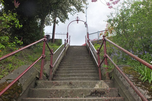 Steps up to Lawyer's Brae, Galashiels