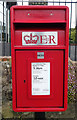 Close up, Elizabeth II postbox on Holborn Hill, Ormskirk