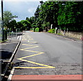 Zigzag yellow markings, School Lane, Penperlleni