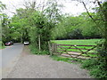 Two footpaths lead off Woodcote Lane