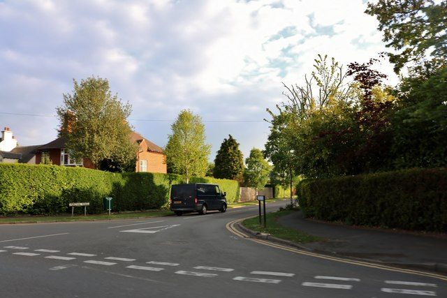 Percival Road at the junction of Hillmorton Road, Rugby