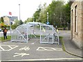 NT1377 : Cycle shelter at Dalmeny Station by Oliver Dixon