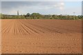 Ploughed field in Bretford