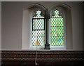 TG2408 : The burial chapel in Rosary Cemetery - stained glass window by Evelyn Simak