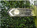 A Kerry Ridgeway / Ffordd Las Ceri fingerpost at Pantglas