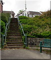 Steps up from Angel Lane, Gilfach