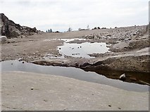 J3729 : Shallow lake on the floor of Thomas's Mountain Granite Quarry by Eric Jones