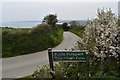 SW9138 : The lane descending to Carne Beach by Simon Mortimer