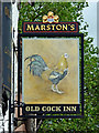 The Old Cock Inn pub sign, Droitwich Spa, Worcestershire