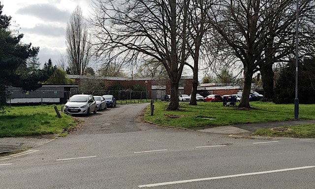 Parking in the grounds of the former Ridgeway School, Montague Road, Warwick