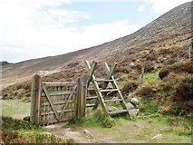 J3729 : Stile and horse gate at Thomas's Mountain Quarry by Eric Jones