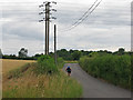 A cyclist on Dark Lane