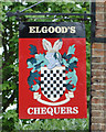 TF4604 : The sign at The Chequers Inn, Friday Bridge by Adrian S Pye