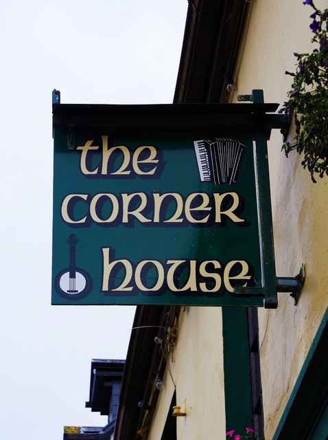 The Corner House (2) - sign, Main Street, Ardara, Co. Donegal