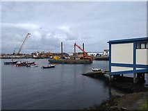 C8540 : Dredging Portrush Harbour by Willie Duffin