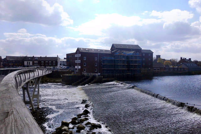 The Queens mill and footbridge