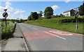 End of the 30 zone on the A475 in Lampeter