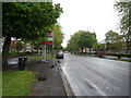 Bus stop and shelter on Longbridge Road, Fair Cross