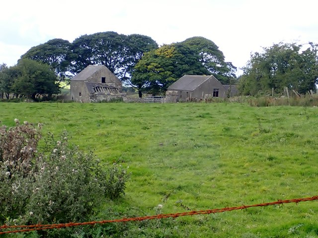 Traditional farm outbuildings on the west side of Tate Road