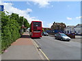 Bus stop and shelter on Hornchurch Road (A124)