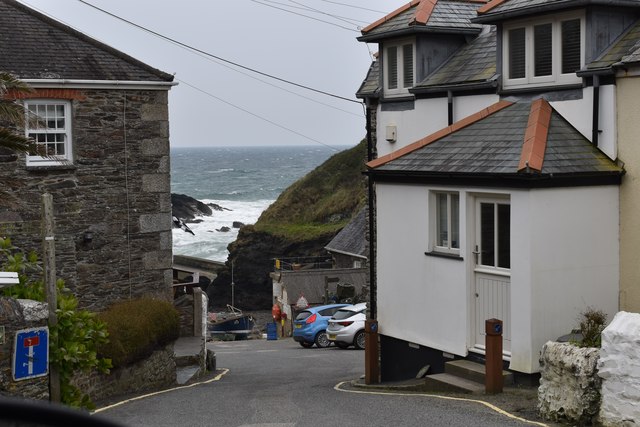 A glimpse of Portloe Cove and the harbour