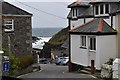 A glimpse of Portloe Cove and the harbour