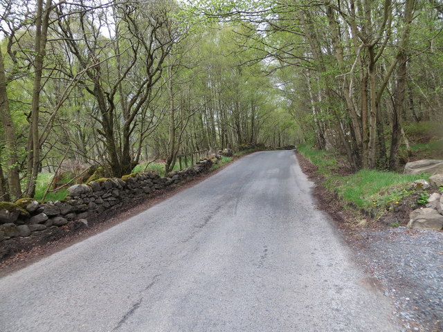 Road (B8019) at Lochanside