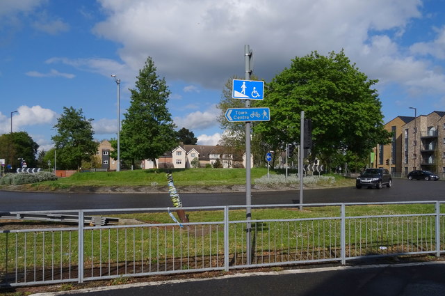 Roundabout on the A1114, Chelmsford