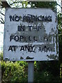 Deteriorating sign on Northwick Road